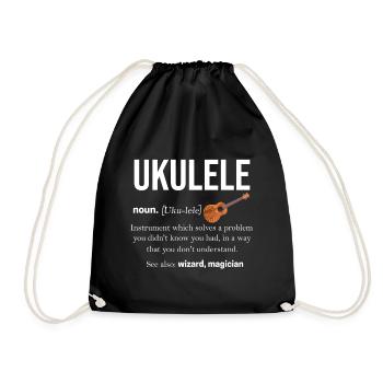 Ukulélé - Sac de sport léger - noir - Devant