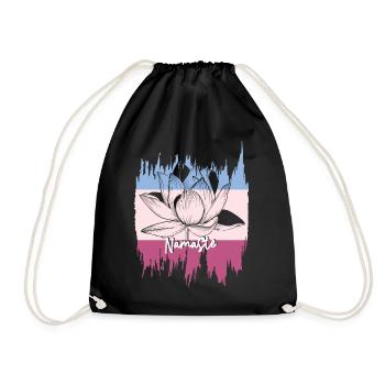 Yoga meditation Yogi Namaste Om - Drawstring Bag - black - Front