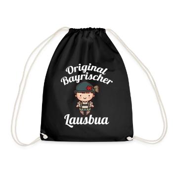 Original Bavarian Lausbua Bayern boarisc - Drawstring Bag - black - Front