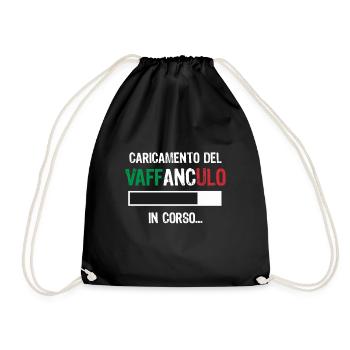 Vaffanculo Italian saying - Italy gift - Drawstring Bag - black - Front