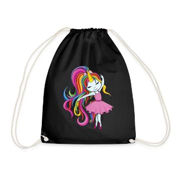 Licorne ballerine - Sac de sport léger - noir - Devant