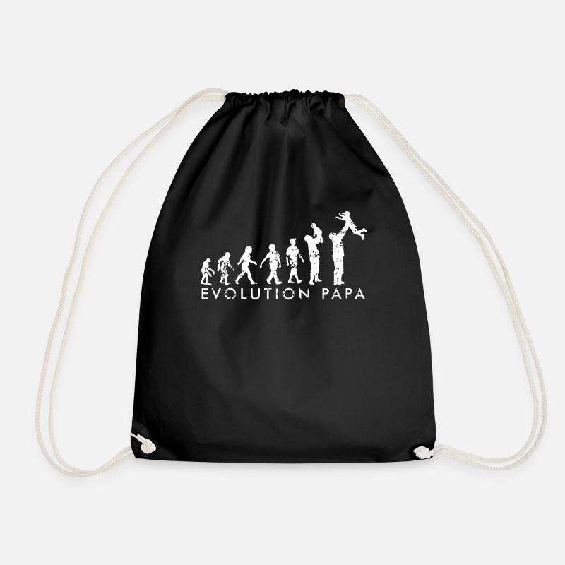Idée cadeau évolution père et enfant bras fête des pères - Sac de sport léger - noir