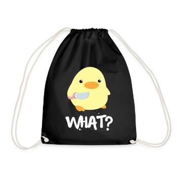 What What Duck With Knife Meme Funny Saying Fun - Sac de sport léger - noir - Devant