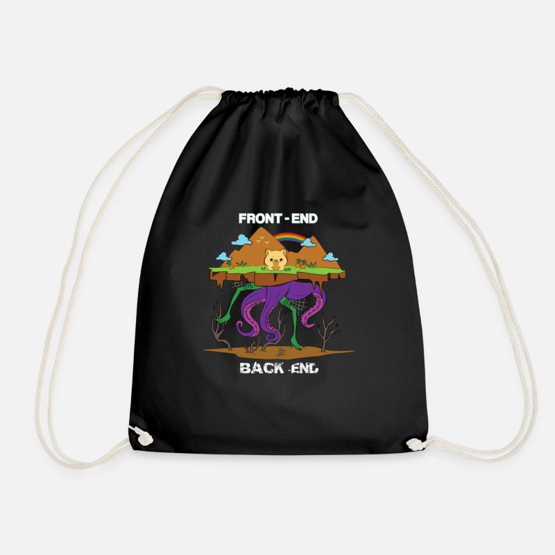 Funny programming computer science software - Drawstring Bag - black