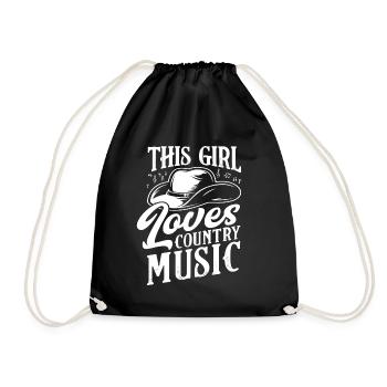 Country Music Femme Idée cadeau - Sac de sport léger - noir - Devant