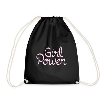 girl power - Turnbeutel - Schwarz - Vorne