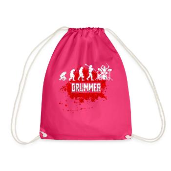 drummer - Drawstring Bag - fuchsia - Front