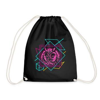 hibou - Sac de sport léger - noir - Devant