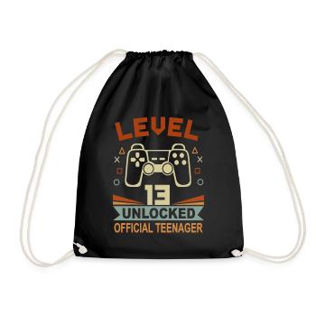 Idée cadeau débloquée pour le 13e anniversaire du jeu - Sac de sport léger - noir - Devant