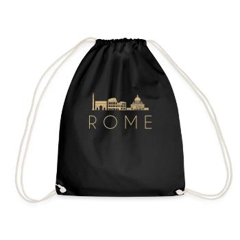 Skyline Rome Souvenir Italy - Drawstring Bag - black - Front