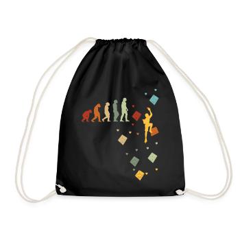 Klettern Bouldern vintage Bergsteigen Evolution - Turnbeutel - Schwarz - Vorne