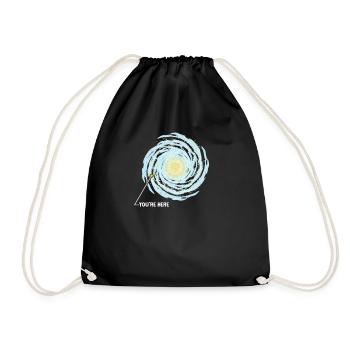 You are here in the galaxy - Drawstring Bag - black - Front