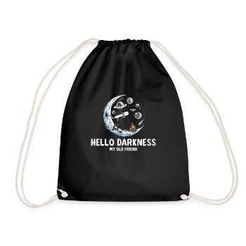 Hello Darkness My Old Friend - Drawstring Bag - black - Front