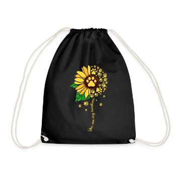 Hunde Design mit “ You Are My Sunshine “ Motiv - Turnbeutel - Schwarz - Vorne