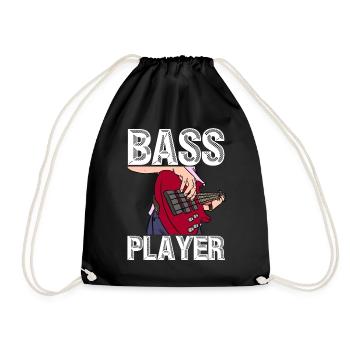 Bass Player - Bass Guitar Bass Player Music - Drawstring Bag - black - Front