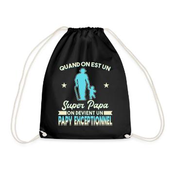 Papy Exceptionnel Grand-Père Cadeau - Sac de sport léger - noir - Devant