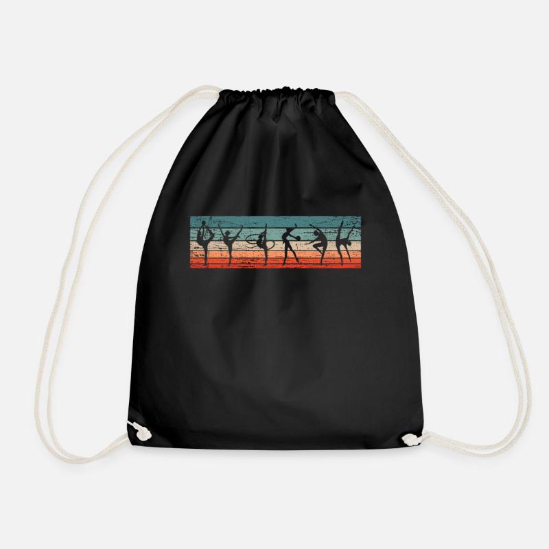 Turnen Retro Geschenk - Turnbeutel - Schwarz