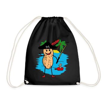 Cacahuète Boucanier Pirate Fantasy Enfants Pirates - Sac de sport léger - noir - Devant