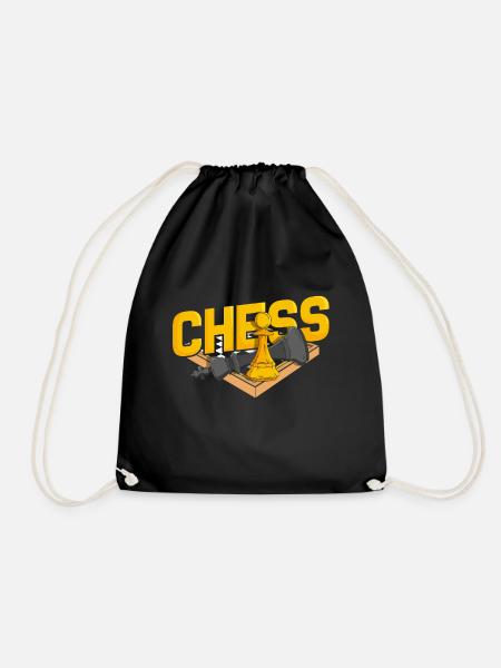 Schach Taktik Schachmatt Denksport Chess Läufer - Turnbeutel - Schwarz
