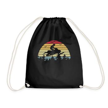 Motoneige Retro Skidoo - Sac de sport léger - noir - Devant