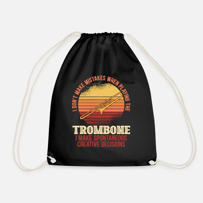 I Don't Make Mistakes Playing Trombone - Turnbeutel - Schwarz