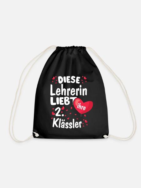 Diese Lehrerin liebt ihre 2. Klässler - Turnbeutel - Schwarz