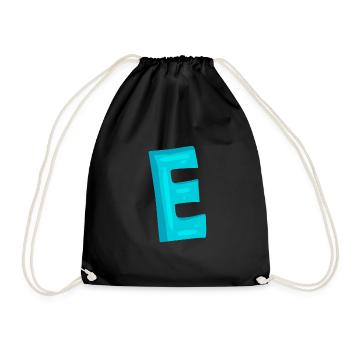 Lettre initiale E lettre - Sac de sport léger - noir - Devant