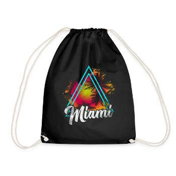 Miami Florida - Turnbeutel - Schwarz - Vorne