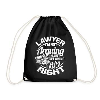 lawyer - Drawstring Bag - black - Front