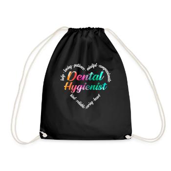 Hygiéniste dentaire - Sac de sport léger - noir - Devant