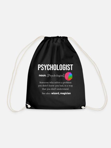 Psychologie Psychologe Therapeut Geschenk Psyche - Turnbeutel - Schwarz