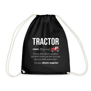 tracteur - Sac de sport léger - noir - Devant