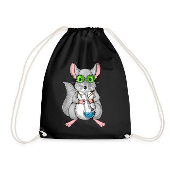 Chinchilla Rauchen Unkraut - Turnbeutel - Schwarz - Vorne