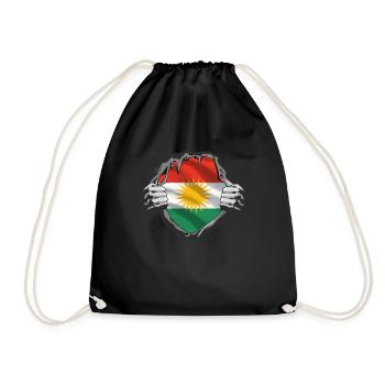 Kurdistan Kurd Kurds Kurdish Gift - Drawstring Bag - black - Front