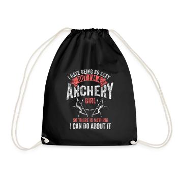 Tir à l'arc fille arc chasseur archer Gesc - Sac de sport léger - noir - Devant