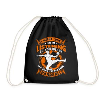 Handball - Drawstring Bag - black - Front
