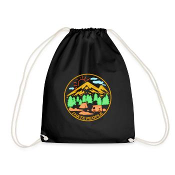 je déteste les gens - Sac de sport léger - noir - Devant