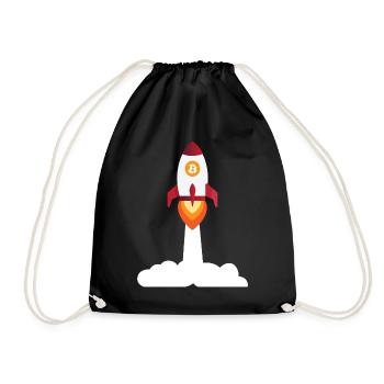 Bitcoin Rocket - Bitcoins de crypto-monnaie - Sac de sport léger - noir - Devant
