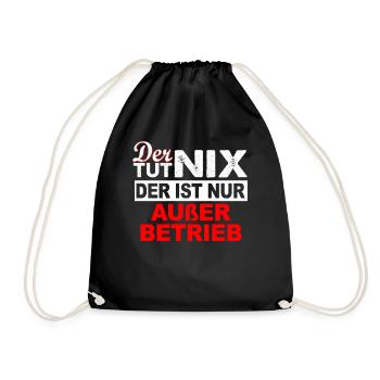 Außer Betrieb Geduldsfaden ist gerissen Arbeit - Turnbeutel - Schwarz - Vorne