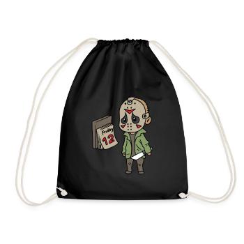 Vendredi 12 Halloween Fun Costume du vendredi 13 - Sac de sport léger - noir - Devant