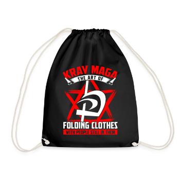 Krav Maga martial arts - Drawstring Bag - black - Front