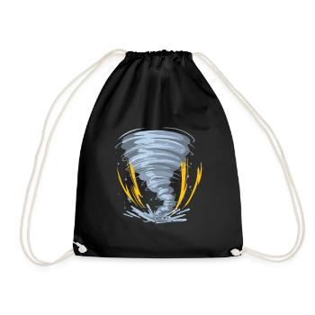 Tornade Hurricane Windsturm Idée cadeau - Sac de sport léger - noir - Devant