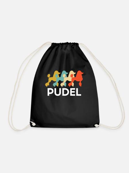 Pudel Zwergpudel Königspudel Mittelpudel - Turnbeutel - Schwarz