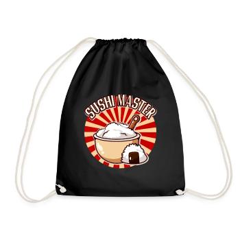 Sushi Master Japanese Cuisine Japan Chef - Drawstring Bag - black - Front