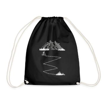 Real guys go downhill - Drawstring Bag - black - Front