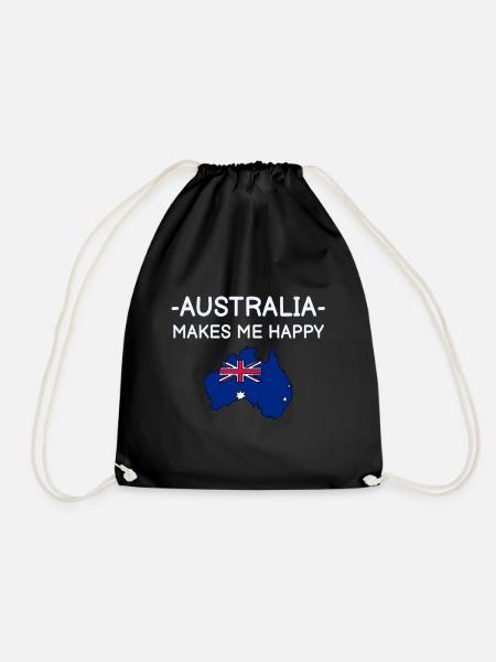 Australia - Drawstring Bag - black