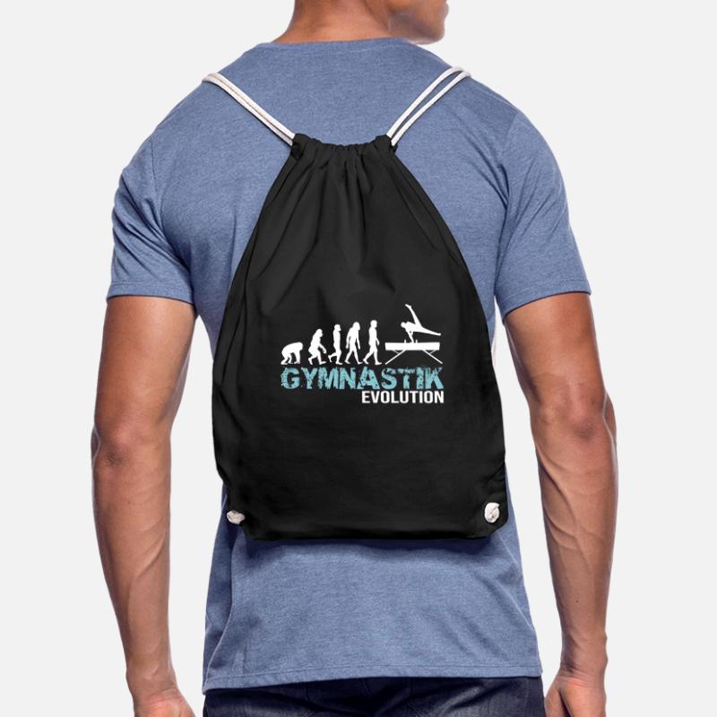 Parallel bars gymnastics evolution Drawstring Bag