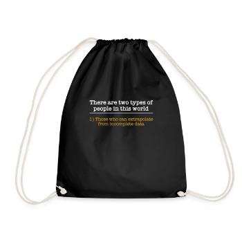 Funny Smart Sayings Programmers Nerds Geeks - Drawstring Bag - black - Front