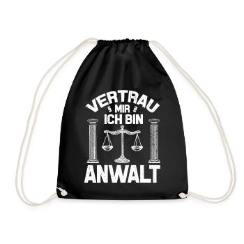 Anwalt - Turnbeutel - Schwarz - Vorne