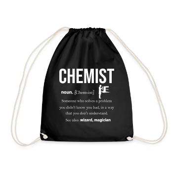 chemistry - Drawstring Bag - black - Front